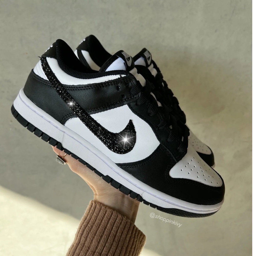 Nike dunk liw retro panda crystal bling custom